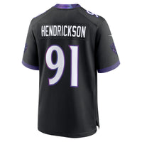 Baltimore Ravens Trey Hendrickson Nike Black Alternate Game Jersey