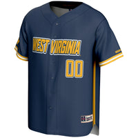 West Virginia Mountaineers GameDay Greats NIL Pick-A-Player Lightweight Baseball Jersey - Navy