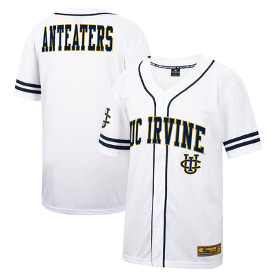 Colosseum White UC Irvine Anteaters Free Spirited Mesh Button-Up Baseball Jersey