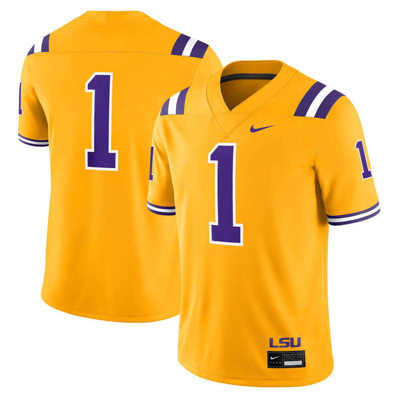 #1 LSU Tigers Nike Alternate Game Jersey - Gold