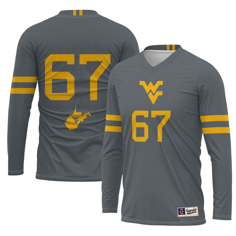 #1 West Virginia Mountaineers GameDay Greats Lightweight Volleyball Jersey - Gray
