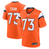 Denver Broncos Frank Crum Nike Orange Team Game Jersey