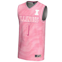 #1 Illinois Fighting Illini GameDay Greats Lightweight Basketball Jersey - Pink