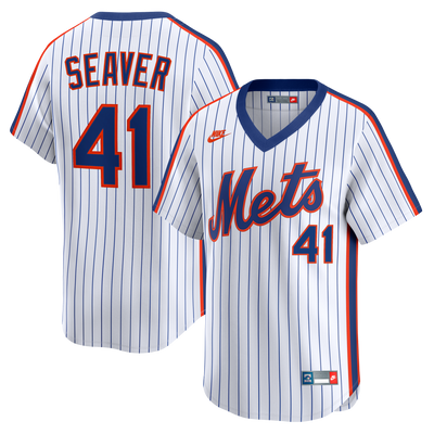 New York Mets Tom Seaver Nike White Cooperstown Collection Limited Jersey