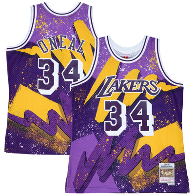 Los Angeles Lakers Hyper Hoops Swingman Jersey - Shaquille O'Neal By Mitchell & Ness - Dark Purple -