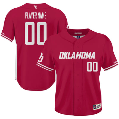 Oklahoma Sooners GameDay Greats NIL Pick-A-Player Lightweight Baseball Jersey - Crimson