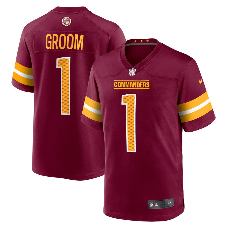 Washington Commanders Number 1 Groom Nike Burgundy Game Jersey