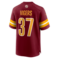 Washington Commanders Car'lin Vigers Nike Burgundy Team Game Jersey