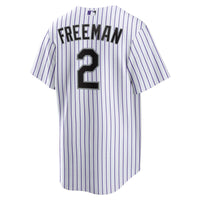 Colorado Rockies Tyler Freeman Nike White Home Replica Jersey