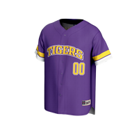 LSU Tigers GameDay Greats NIL Pick-A-Player Baseball Lightweight Jersey - Purple