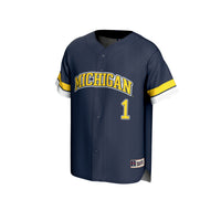 Michigan Wolverines GameDay Greats Pick-A-Player Baseball Fashion Jersey - Navy