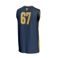 #67 West Virginia Mountaineers GameDay Greats Lightweight Basketball Jersey - Navy