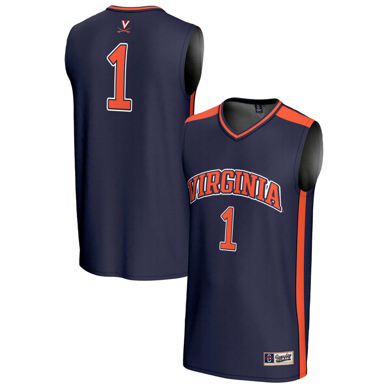 #1 Virginia Cavaliers GameDay Greats Lightweight Basketball Fashion Jersey - Navy