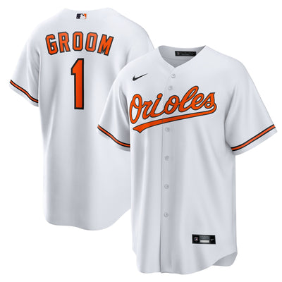 Baltimore Orioles Nike White #1 Groom Home Replica Jersey