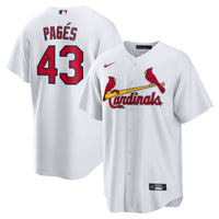 St. Louis Cardinals Pedro Pagés Nike White Home Replica Jersey