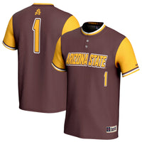 #1 Arizona State Sun Devils GameDay Greats Lightweight Collegiate Softball Fashion Jersey - Maroon