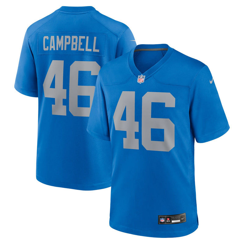 Detroit Lions Jack Campbell Nike Blue Alternate Game Jersey
