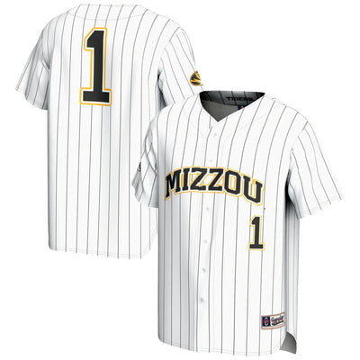 #1 Missouri Tigers GameDay Greats Lightweight Baseball Jersey - White