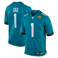 Jacksonville Jaguars Number 1 Dad Nike Teal Game Jersey