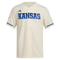 Kansas Jayhawks adidas Replica Baseball Jersey - Cream