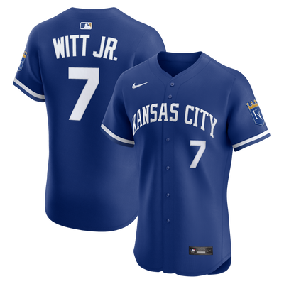 Kansas City Royals Bobby Witt Jr. Nike Royal Alternate 2 Elite Player Jersey