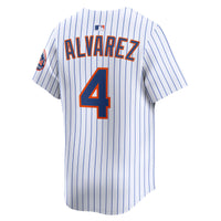 New York Mets Francisco Alvarez Nike White Home Limited Player Jersey