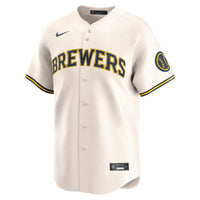 Milwaukee Brewers Nike Cream Home Limited Jersey