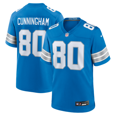 Detroit Lions Malik Cunningham Nike Blue Team Game Jersey