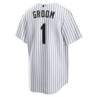 Chicago White Sox Nike White #1 Groom Home Replica Jersey