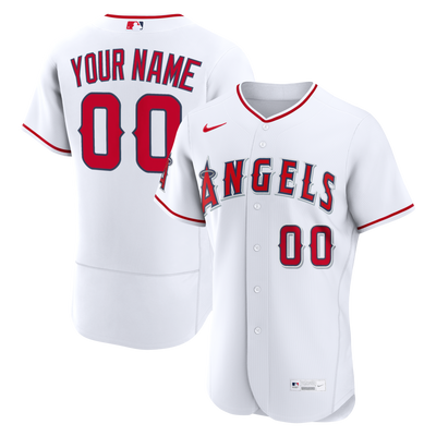 Los Angeles Angels Nike White Home Authentic Custom Jersey