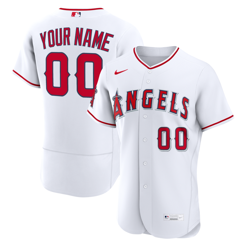 Los Angeles Angels Nike White Home Authentic Custom Jersey