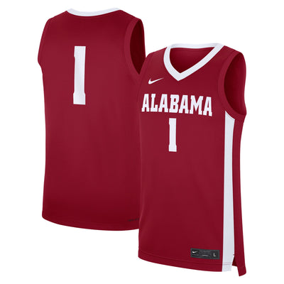 #1 Alabama Crimson Tide Nike Road Replica Jersey - Crimson