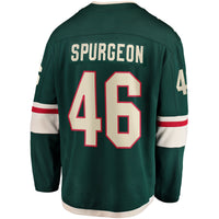 Minnesota Wild Jared Spurgeon Green Home Breakaway Player Jersey