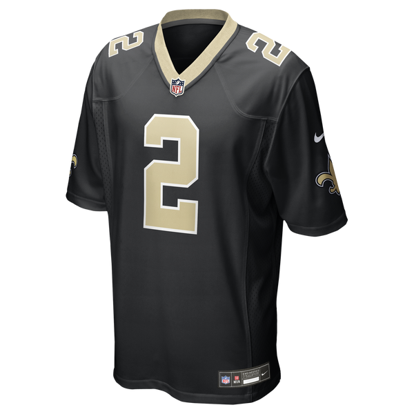 New Orleans Saints Spencer Rattler Nike Black Team Game Jersey
