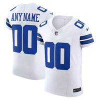 Dallas Cowboys Nike White Vapor F.U.S.E. Elite Custom Jersey