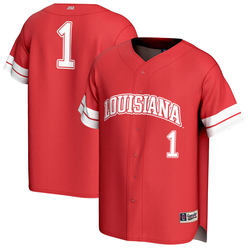 Louisiana Ragin' Cajuns GameDay Greats Pick-A-Player Baseball Fashion Jersey - Cardinal