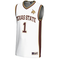 #1 Texas State Bobcats GameDay Greats Lightweight Basketball Jersey - White