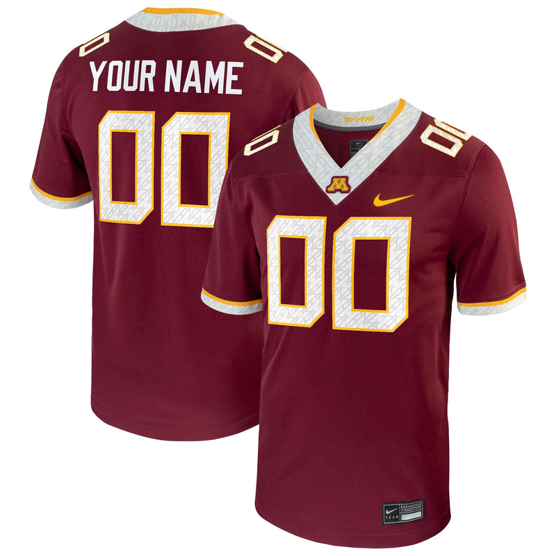 Minnesota Golden Gophers Nike Football Custom Game Jersey - Maroon