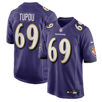 Baltimore Ravens Josh Tupou Nike Purple Team Game Jersey