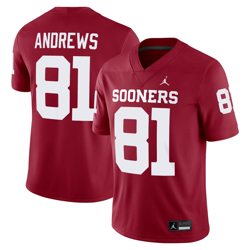 Mark Andrews Oklahoma Sooners Jordan Brand Alumni Player Game Jersey - Crimson