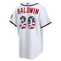 Fourth of July Atlanta Braves Drake Baldwin Nike White USA 250 Stadium Jersey