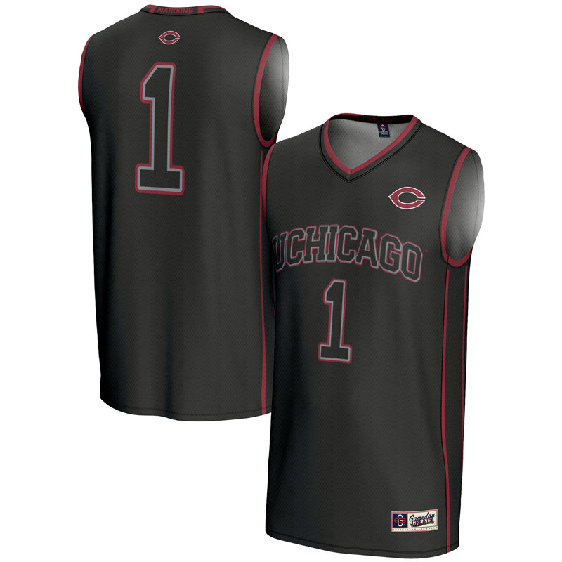 #1 UChicago Maroons GameDay Greats Lightweight Basketball Jersey - Black
