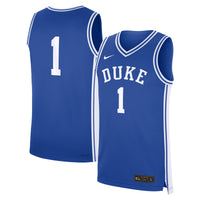 #1 Duke Blue Devils Nike Road Replica Jersey - Royal