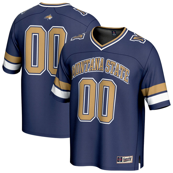 #00 Montana State Bobcats GameDay Greats Collegiate Football Fashion Jersey - Navy