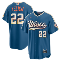 Milwaukee Brewers Christian Yelich Nike Mineral Blue 2026 City Connect Stadium Jersey