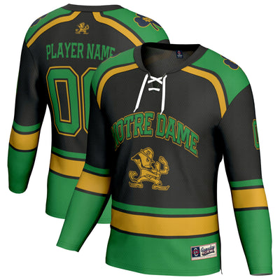Notre Dame Fighting Irish GameDay Greats Lightweight Hockey NIL Pick-a-Player Fashion Jersey - Black
