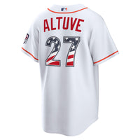 Fourth of July Houston Astros Jose Altuve Nike White USA 250 Stadium Jersey