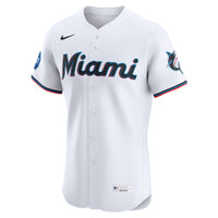 Miami Marlins Nike White Home Elite Jersey