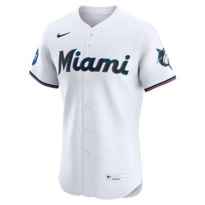 Miami Marlins Nike White Home Elite Jersey