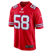 Buffalo Bills Matt Milano Nike Red Alternate Game Jersey